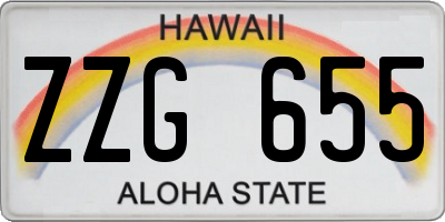 HI license plate ZZG655