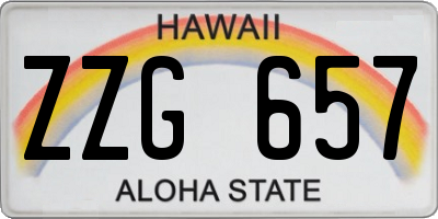 HI license plate ZZG657