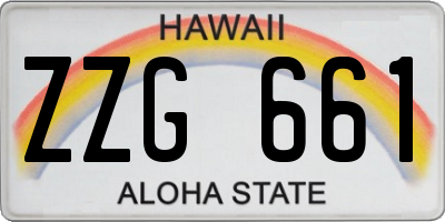 HI license plate ZZG661