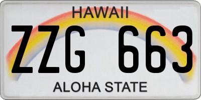 HI license plate ZZG663