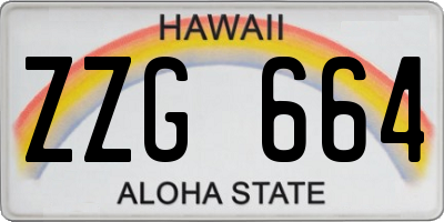 HI license plate ZZG664