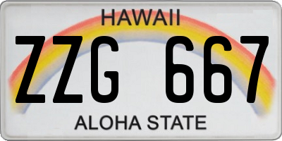 HI license plate ZZG667