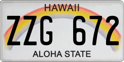 HI license plate ZZG672