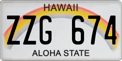 HI license plate ZZG674