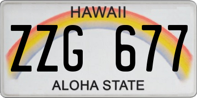 HI license plate ZZG677