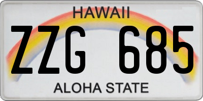 HI license plate ZZG685