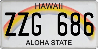 HI license plate ZZG686