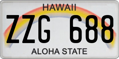 HI license plate ZZG688