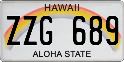 HI license plate ZZG689