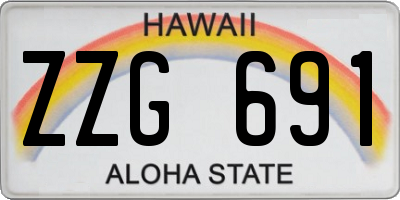 HI license plate ZZG691