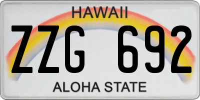 HI license plate ZZG692