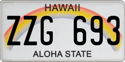 HI license plate ZZG693