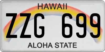 HI license plate ZZG699