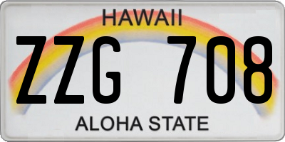 HI license plate ZZG708