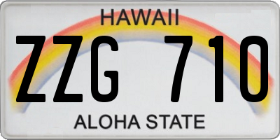 HI license plate ZZG710