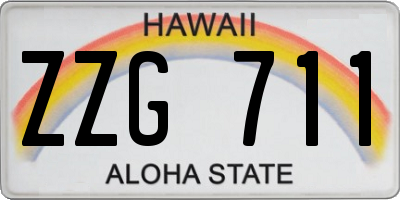 HI license plate ZZG711