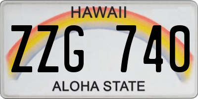 HI license plate ZZG740