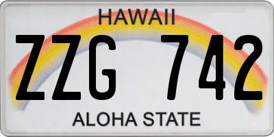HI license plate ZZG742