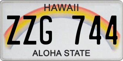 HI license plate ZZG744