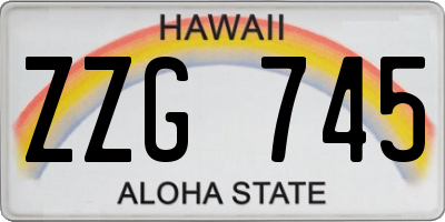 HI license plate ZZG745