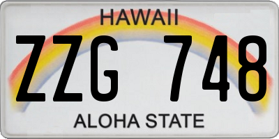 HI license plate ZZG748