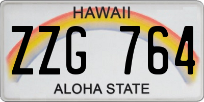 HI license plate ZZG764