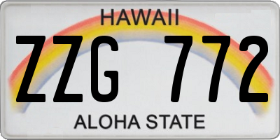 HI license plate ZZG772