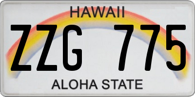 HI license plate ZZG775