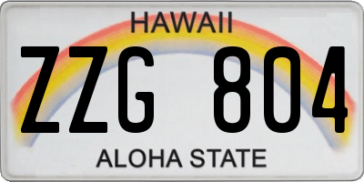 HI license plate ZZG804