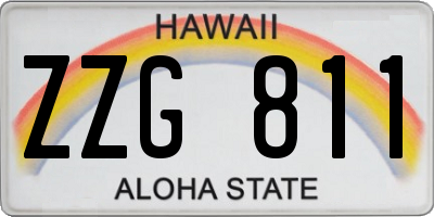HI license plate ZZG811