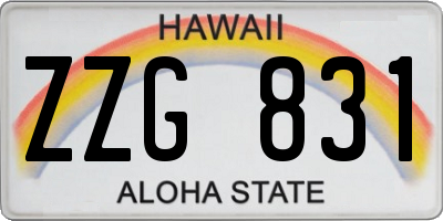 HI license plate ZZG831