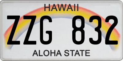 HI license plate ZZG832