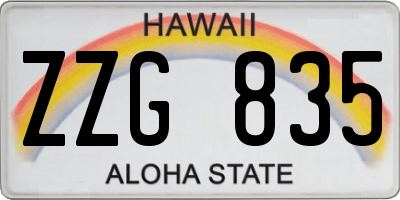 HI license plate ZZG835