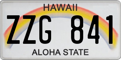 HI license plate ZZG841