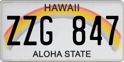 HI license plate ZZG847