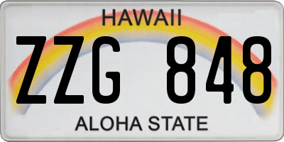 HI license plate ZZG848