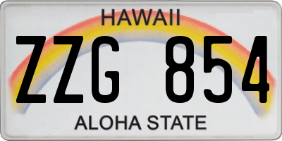 HI license plate ZZG854