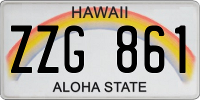 HI license plate ZZG861