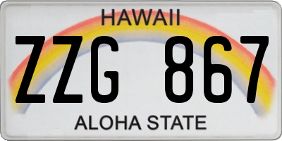 HI license plate ZZG867