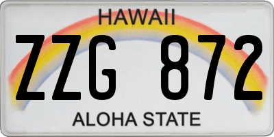 HI license plate ZZG872