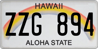 HI license plate ZZG894