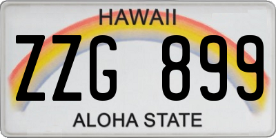 HI license plate ZZG899