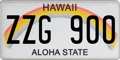 HI license plate ZZG900