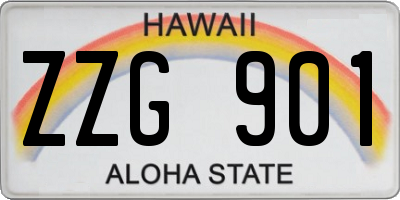 HI license plate ZZG901