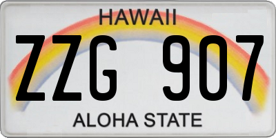 HI license plate ZZG907