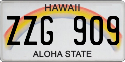 HI license plate ZZG909