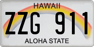 HI license plate ZZG911