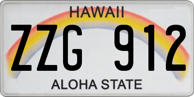 HI license plate ZZG912