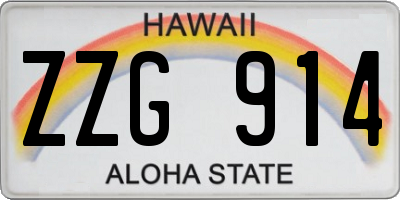 HI license plate ZZG914