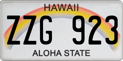 HI license plate ZZG923